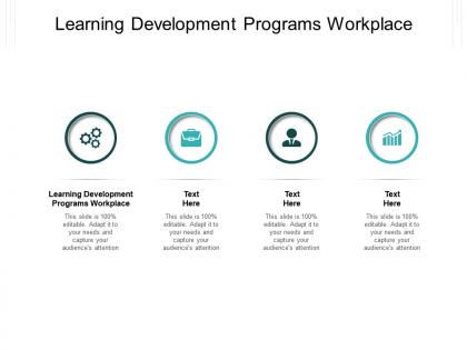 Learning development programs workplace ppt powerpoint presentation summary background images cpb