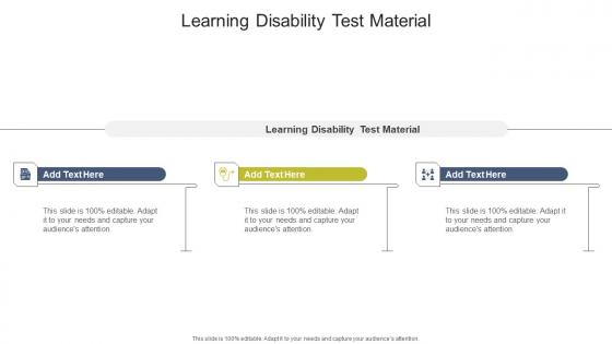 Learning Disability Test Material In Powerpoint And Google Slides Cpb