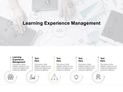 Learning experience management ppt powerpoint presentation ideas outline cpb