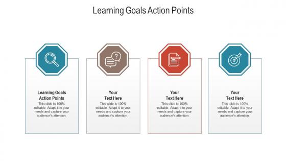 Learning goals action points ppt powerpoint presentation model microsoft cpb