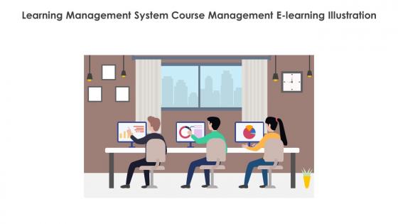Learning Management System Course Management E Learning Illustration
