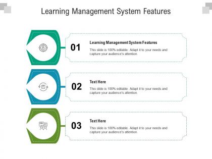 Learning management system features ppt powerpoint presentation gallery background designs cpb
