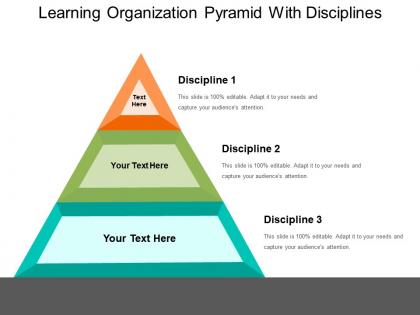 Learning organization pyramid with disciplines ppt sample