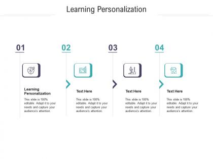 Learning personalization ppt powerpoint presentation infographic template slide portrait cpb