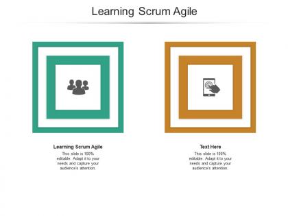 Learning scrum agile ppt powerpoint presentation professional icon cpb