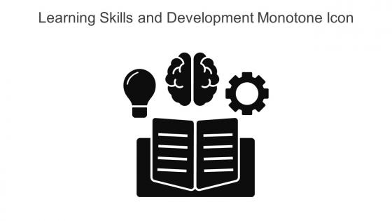 Learning Skills And Development Monotone Icon In Powerpoint Pptx Png And Editable Eps Format