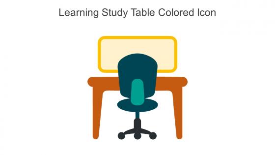 Learning Study Table Colored Icon In Powerpoint Pptx Png And Editable Eps Format