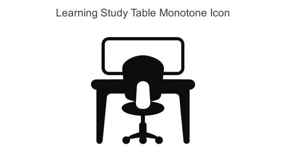 Learning Study Table Monotone Icon In Powerpoint Pptx Png And Editable Eps Format