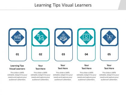 Learning tips visual learners ppt powerpoint presentation infographic template styles cpb