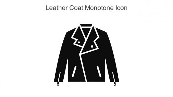 Leather Coat Monotone Icon In Powerpoint Pptx Png And Editable Eps Format