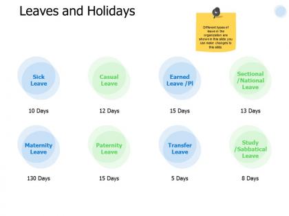 Leaves and holidays business ppt powerpoint presentation gallery display