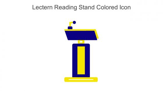 Lectern Reading Stand Colored Icon In Powerpoint Pptx Png And Editable Eps Format