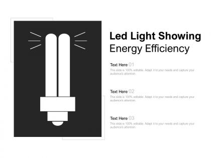 Led light showing energy efficiency