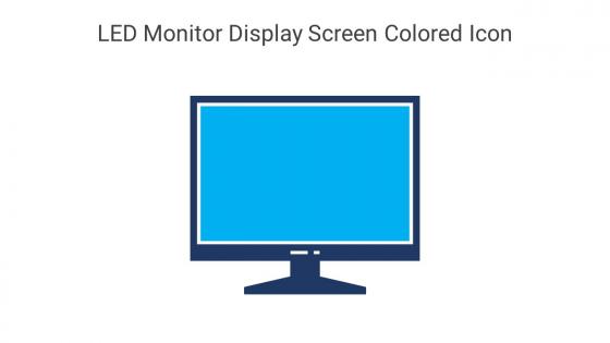 Led Monitor Display Screen Colored Icon In Powerpoint Pptx Png And Editable Eps Format