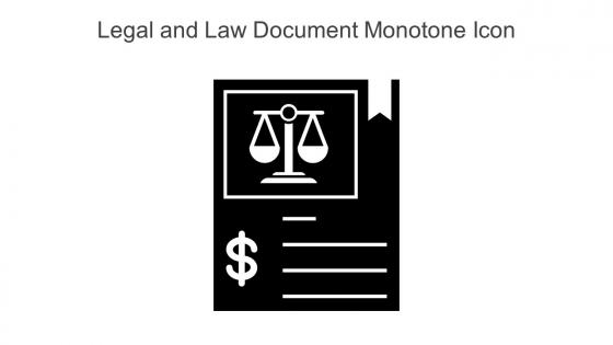 Legal And Law Document Monotone Icon In Powerpoint Pptx Png And Editable Eps Format