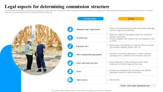 Legal Aspects For Determining Commission Structure