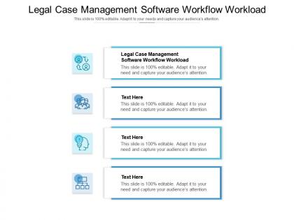 Legal case management software workflow workload ppt infographic template cpb