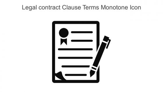 Legal Contract Clause Terms Monotone Icon In Powerpoint Pptx Png And Editable Eps Format