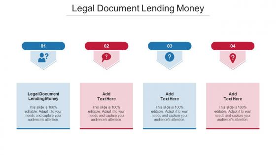 Legal Document Lending Money Ppt Powerpoint Presentation Icon Tips Cpb
