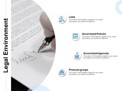 Legal environment government policies ppt powerpoint presentation show example