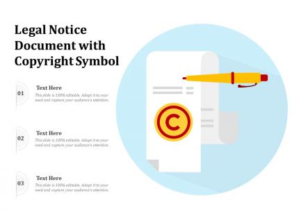 Legal notice document with copyright symbol