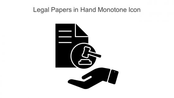 Legal Papers In Hand Monotone Icon In Powerpoint Pptx Png And Editable Eps Format