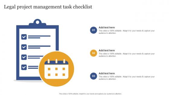 Legal Project Management Task Checklist
