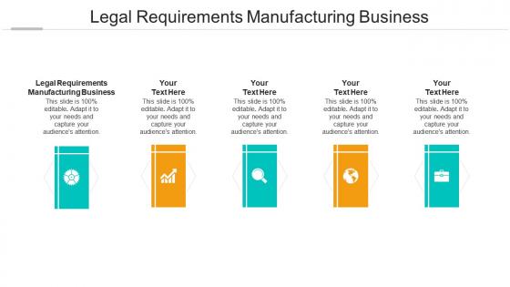 Legal requirements manufacturing business ppt powerpoint presentation slides example file cpb