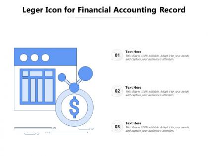 Leger icon for financial accounting record