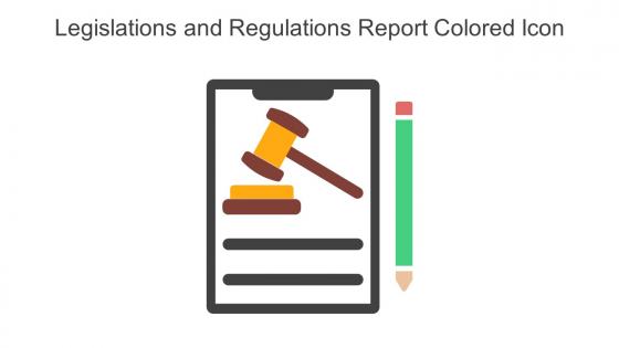 Legislations And Regulations Report Colored Icon In Powerpoint Pptx Png And Editable Eps Format
