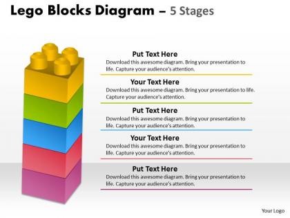 Lego blocks diagram 5 stages