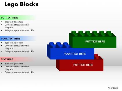 Lego blocks powerpoint slides and ppt templates 0412