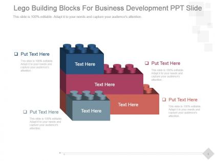Lego building blocks for business development ppt slide