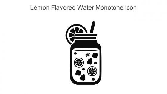 Lemon Flavored Water Monotone Icon In Powerpoint Pptx Png And Editable Eps Format