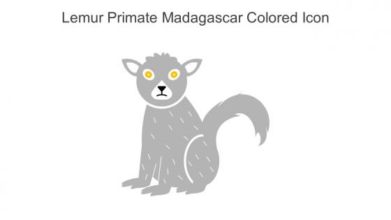Lemur Primate Madagascar Colored Icon In Powerpoint Pptx Png And Editable Eps Format