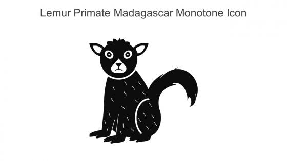 Lemur Primate Madagascar Monotone Icon In Powerpoint Pptx Png And Editable Eps Format