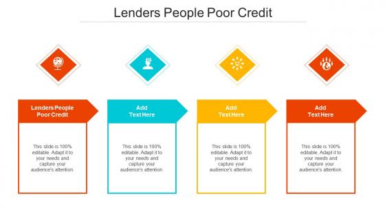 Lenders People Poor Credit Ppt Powerpoint Presentation Inspiration Gallery Cpb