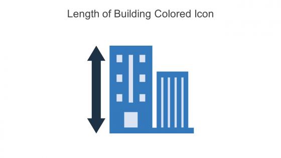 Length Of Building Colored Icon In Powerpoint Pptx Png And Editable Eps Format