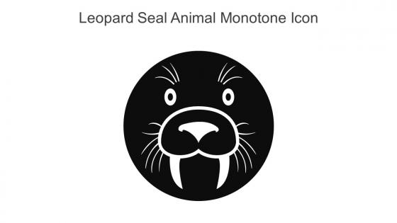 Leopard Seal Animal Monotone Icon In Powerpoint Pptx Png And Editable Eps Format