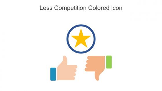 Less Competition Colored Icon In Powerpoint Pptx Png And Editable Eps Format