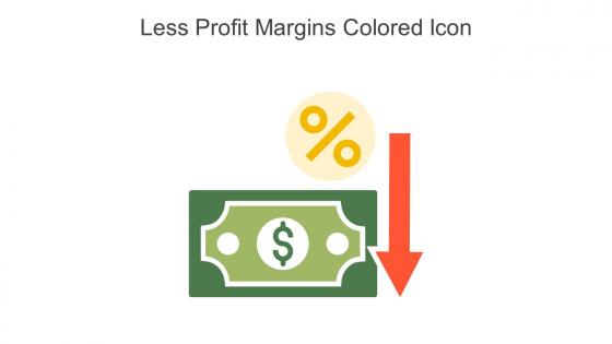 Less Profit Margins Colored Icon In Powerpoint Pptx Png And Editable Eps Format
