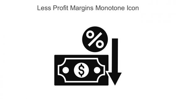 Less Profit Margins Monotone Icon In Powerpoint Pptx Png And Editable Eps Format
