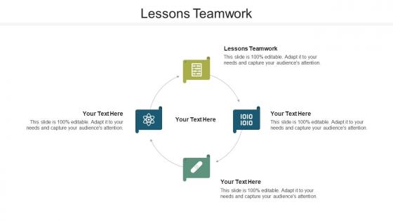 Lessons teamwork ppt powerpoint presentation slides pictures cpb