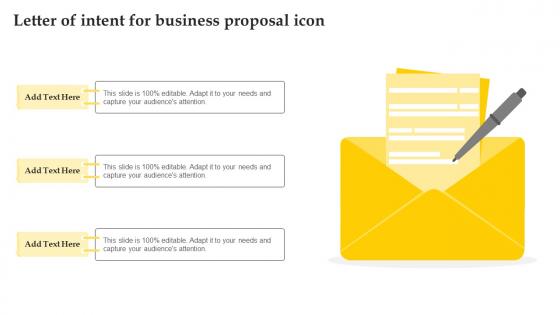 Letter Of Intent For Business Proposal Icon