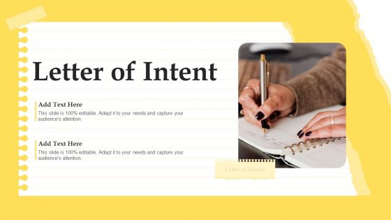 Letter Of Intent Ppt Powerpoint Presentation Diagram Images
