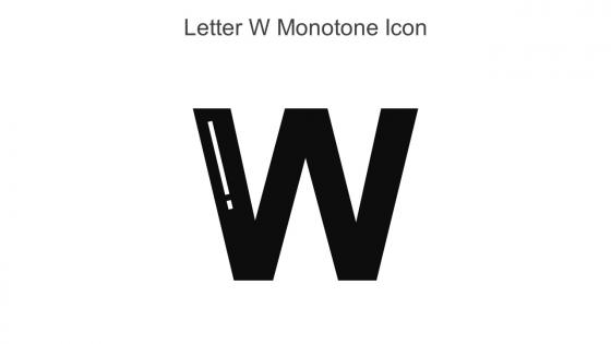 Letter W Monotone Icon In Powerpoint Pptx Png And Editable Eps Format