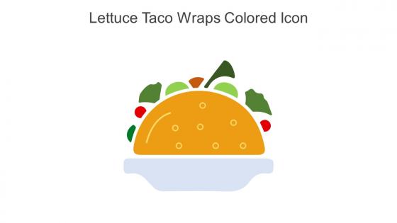 Lettuce Taco Wraps Colored Icon In Powerpoint Pptx Png And Editable Eps Format