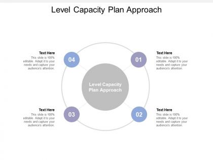 Level capacity plan approach ppt powerpoint presentation summary cpb