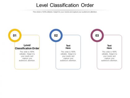 Level classification order ppt powerpoint presentation ideas example topics cpb