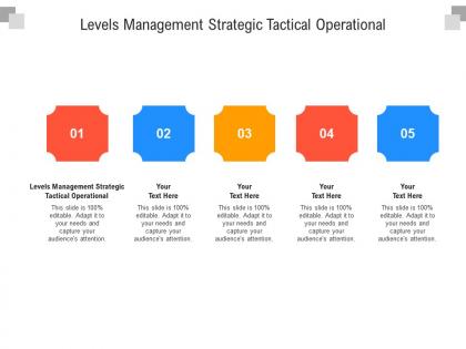 Levels management strategic tactical operational ppt powerpoint presentation slides deck cpb